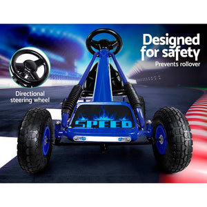 Kids Blue Pedal Ride On Go Cart