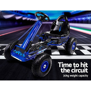 Kids Blue Pedal Ride On Go Cart