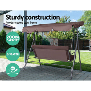 Outdoor Swinging Hammock Chair - 3 Seater