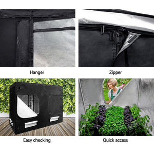 Gf Hydroponic Grow Tent 2.4m x 1.2m x 2m / 600D Oxford