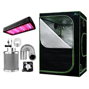 Hydroponic LED Grow Light Kit - 150X150X200cm + 6" Ventilation