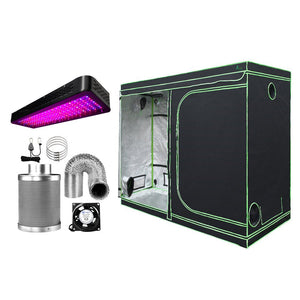 Hydroponic LED Grow Light Kit - 240X120X200cm + 6" Ventilation