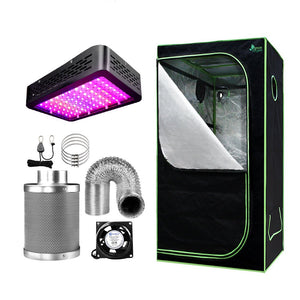 Hydroponic LED Grow Light Kit - 80X80X160cm + 4" Ventilation