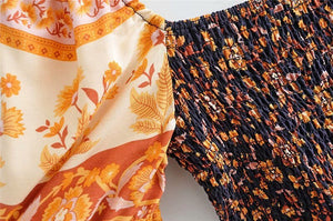 Women's Two Piece Bohemian Spice Outfit | Off Shoulder Top + Drawstring Skirts 2 | S-L