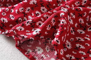 Women's Red Boho Two Piece Outfit | Sleeveless Top + Bohemian Dress | S-L