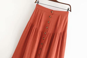 Classy Styled Hippie Skirt | Cotton | Red / Black | S-XL