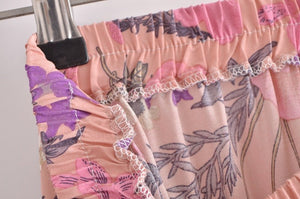 Elegant Hippie Chic Long Maxi Bohemian Skirt | High Waisted | S-L | Pink & Yellow