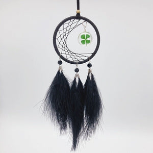Lucky Car Dream Catcher With Four Leaf Clover