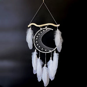 White Moon Bohemian Dream Catcher | 65cm