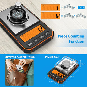 0.001g Electronic Digital Scale With 50g Calibration Weights