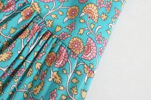 Short Sexy Bohemian Dress With Floral Print | Red Or Aqua | S-XL