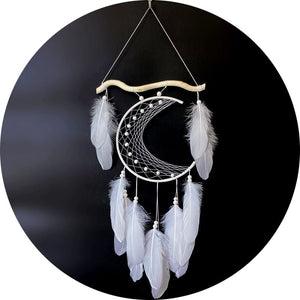 White Moon Bohemian Dream Catcher | 65cm