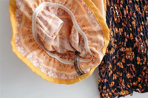 Women's Two Piece Bohemian Spice Outfit | Off Shoulder Top + Drawstring Skirts 2 | S-L