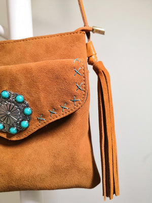 Genuine Leather Bohemian Styled Hippie Handbag