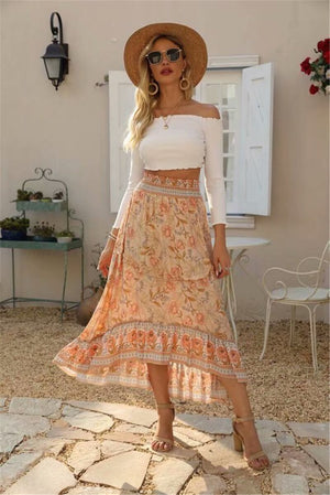 Light Coloured Floral Beach Skirt | M-XL | 3 Styles