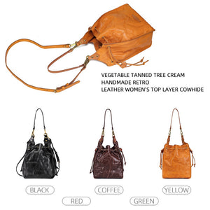 Premium 100% Real Leather Cross Body Bag - Various Colours