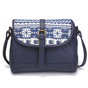 Cool Vintage Styled Messenger Bag With Patchwork Design