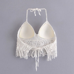 Hippie Styled Sleeveless Beach Crop Top | Knitted | 2 Colours