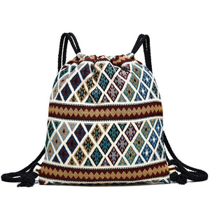 Cute Aztec Hippie Styled Draw String Bags - Various Designs