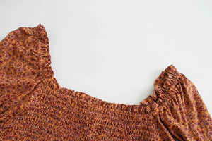 Off Shoulder Boho Top | Long Sleeves | Red + Blue | S-L