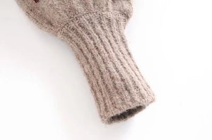 Gypsy Women's O-Neck Thick Warm Jumper With Hippie Flowers | S-L