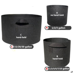 Thick Fabric Pots For Plants - Various Sizes / Styles