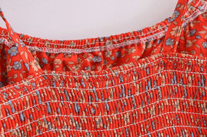 Women's Floral Bohemian Two Piece Outfit | Strapless Top + Mini Skirt | S-L | Various Colours