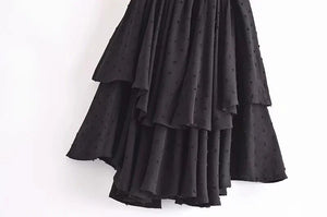 Black Bohemian Mini Dress | Slashed Neck + Sleeveless | S-L