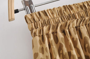 Blush Leopard Printed Tassel Bohemian Skirt | M-L