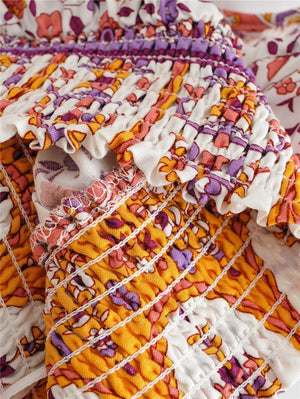 Women's 60's Flower Child Two Piece Outfit | Sleeveless Top + Bohemian Pants | S-L