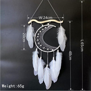 White Moon Bohemian Dream Catcher | 65cm