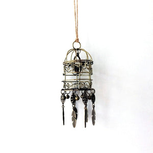 Vintage Bird Cage Ornament | Dream Catcher Win Chime Design