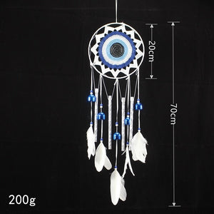 Beautiful Evil Eye Blue & White Dream Catcher | 70cm