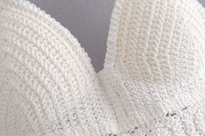 Hippie Styled Sleeveless Beach Crop Top | Knitted | 2 Colours