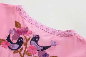 Hippie Styled Pink Blouse Shirt | S-L