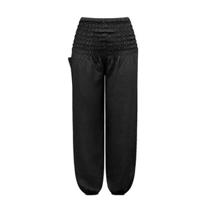Black Bohemian High Waist Yoga Palazzo Pants | S-XL