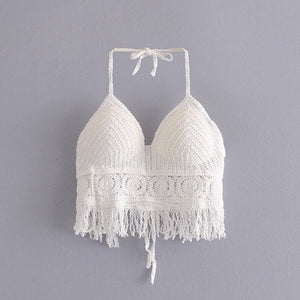 Hippie Styled Sleeveless Beach Crop Top | Knitted | 2 Colours