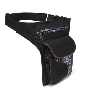 Tribal Patchwork Styled Waist Belt Bag - Various Colours