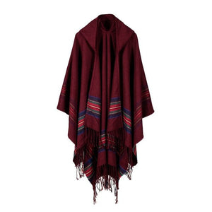 Hippie Styled Hooded Poncho | Festival Wear | Various Colours | Free Size