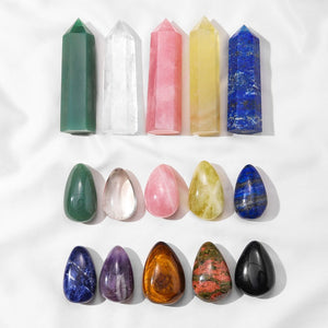 Natural Crystal Stone And Column Set