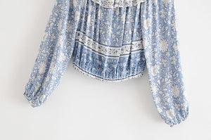 Women's Festival Two Piece Outfit | Long Sleeve Top + Long Bohemian Dress | S-L