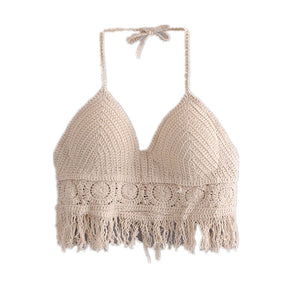 Hippie Styled Sleeveless Beach Crop Top | Knitted | 2 Colours