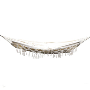 Cream Hammock With Tassels - Single
