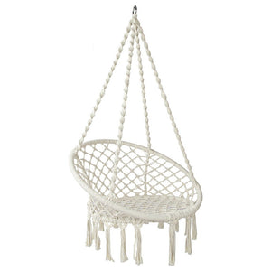 Hippie Styled Cream Hammock Swing Chair