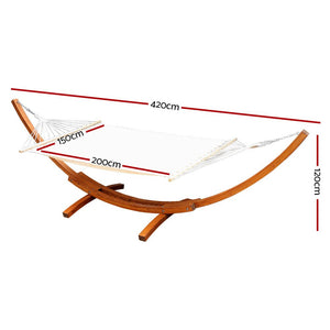 Garden / Patio Hammock With Wooden Stand