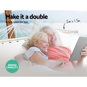 Garden / Patio Hammock With Wooden Stand