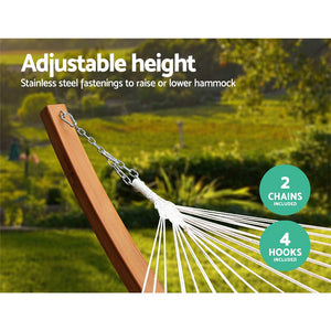 Garden / Patio Hammock With Wooden Stand