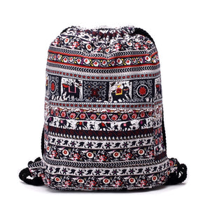 Aztec Hippie Styled Draw String Backpacks