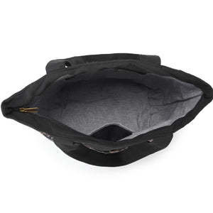 Women's Elephant Printed Tote / Canvas Patchwork Handbags