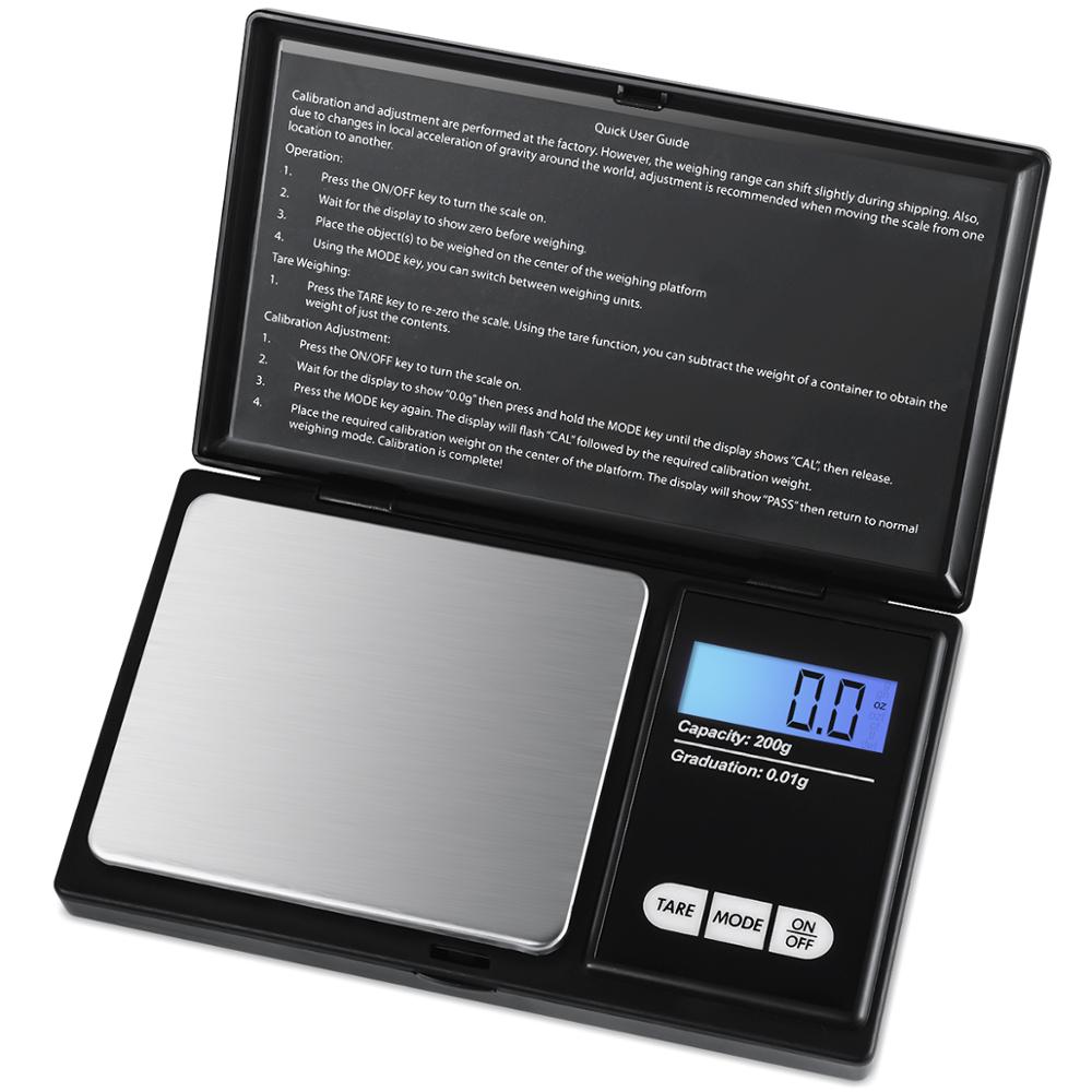 0.01g-200g LCD Mini Electronic Digital Scale | Stainless Steel Plate